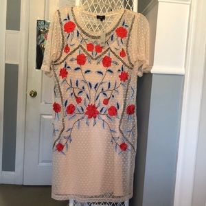 Floral Swiss dot dress NWT